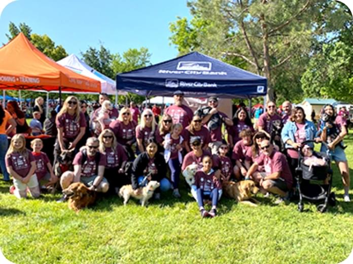 River City Bank employees at an outdoor community event