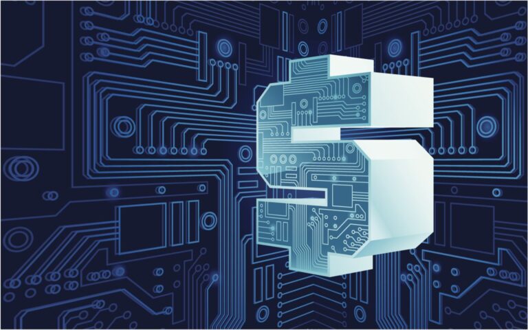 Graphic of a Dollar Sign in front of a blue background