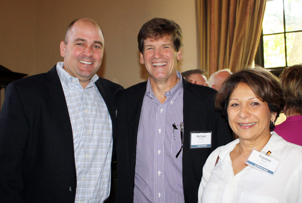 Eric Johnson of GNT Solutions, Mike Newell of HP Hood LLC, and Yasmin Seyal of EvinceMed Corp.