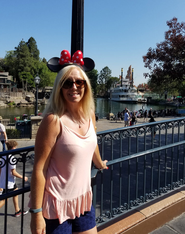 Donna at Disneyland in 2018