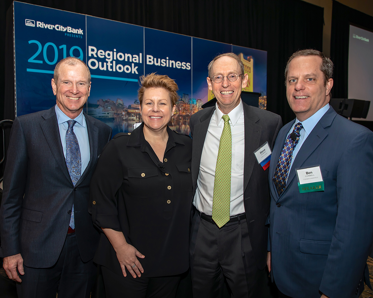 Regional Business Outlook Speakers: Greg Paquin of the Gregory Group, Cate Dyer of StemExpress, Steve Fleming, and Benjamin Conwell of Cushman & Wakefield