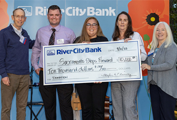 River City Bank presenting donation